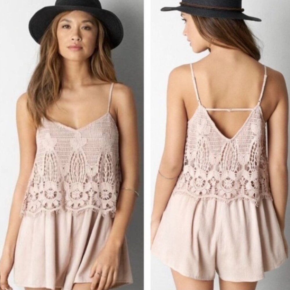 Ardene Women's Babydoll Romper - Blush Pink - US S